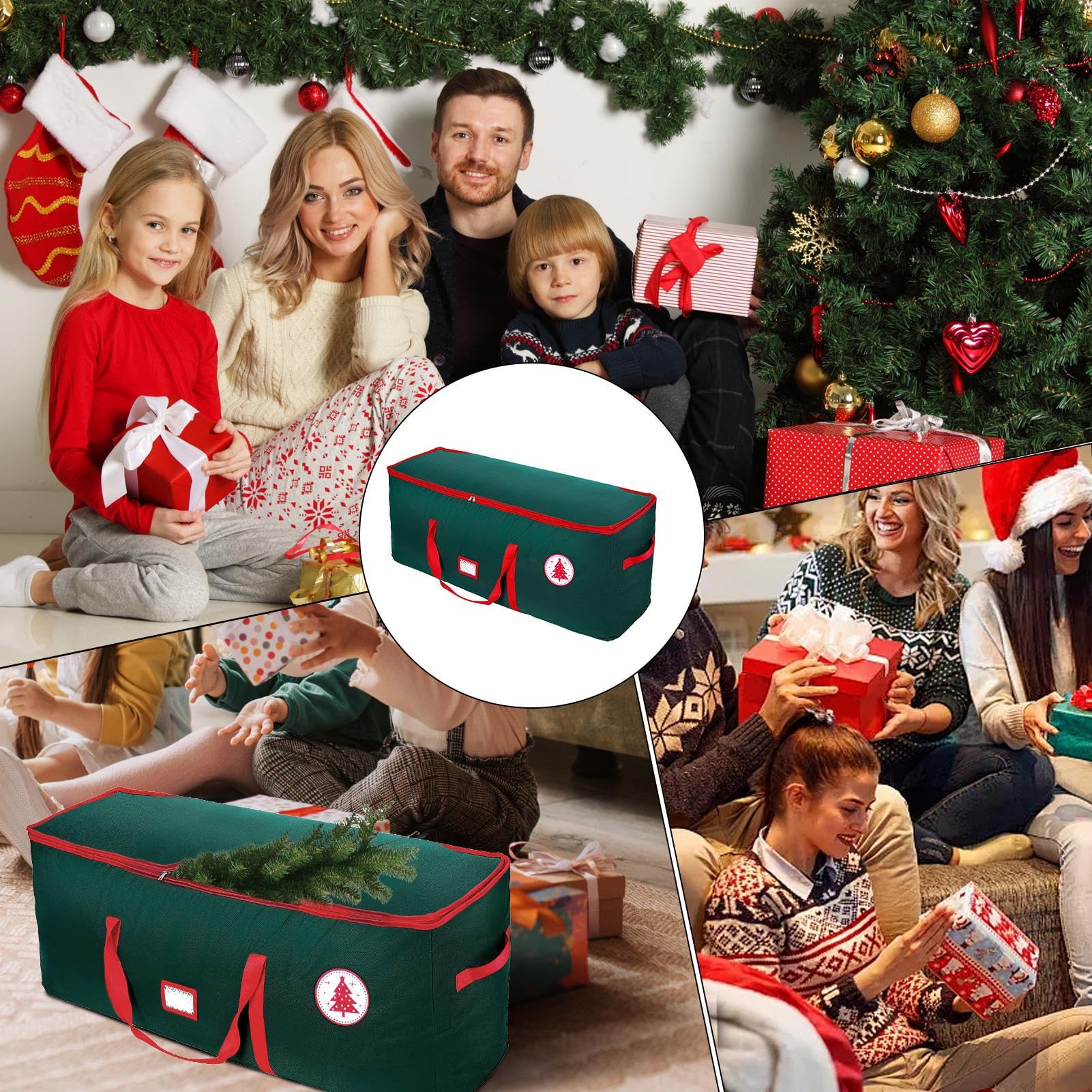 Per Albero Di Natale 600D Oxford Organizzatore | Organizer impermeabile per albero di Natale contenitore con maniglie e cerniera per garage