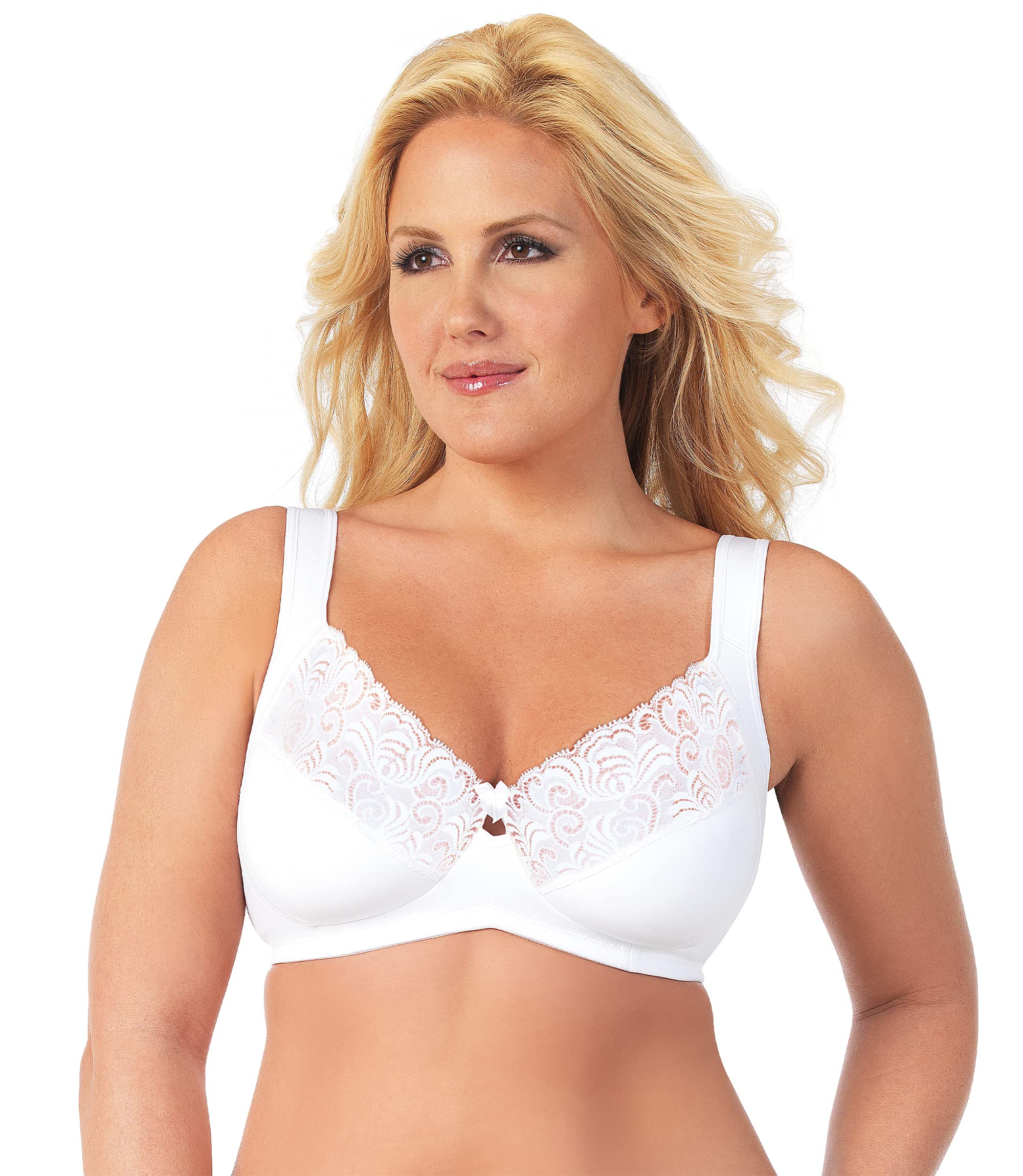 EXQUISITE FORM 9661872 Fully Wireless Full Coverage Bra with Lace