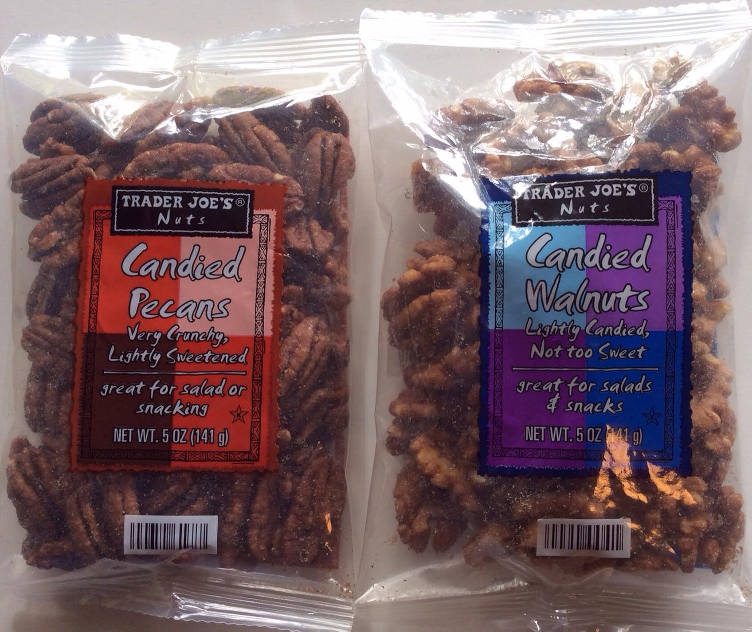 Trader Joes Bundle of 2 Bags of Nuts, Candied Pecans and
