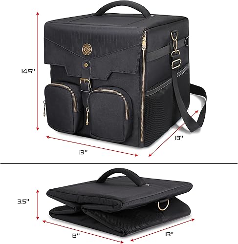 Miniatura 3 de ENHANCE Bolsa de hombro para juegos de mesa, almacenamiento reforzado para juegos de mesa con correa acolchada para el hombro y bolsillos para