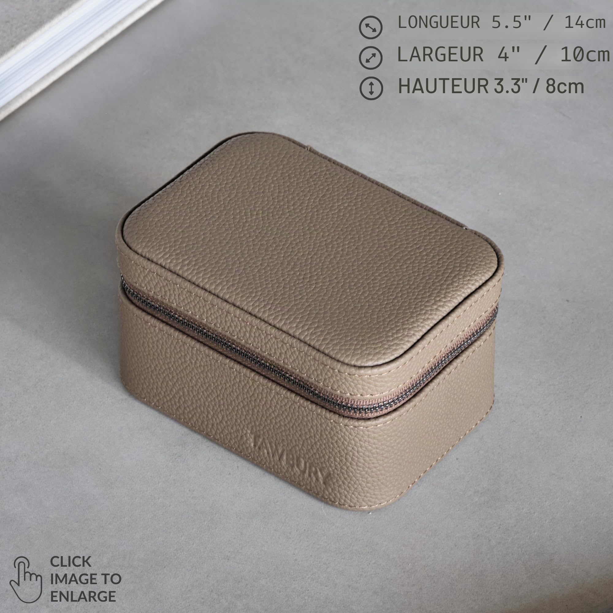 TAWBURY Étui en cuir pour montres de voyage – Boîte à montres pour 2 montres | Étui à montres pour femmes et hommes | Rangement de montres