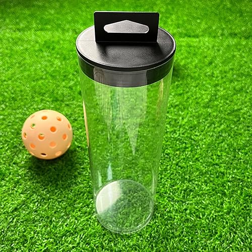 Miniatura 2 de Lata de pelota de tenis, tubo de tenis con tapa, contenedor portátil para pelotas de almacenamiento para accesorios de entrenamiento de golf