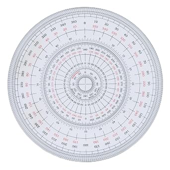 Uchida 1-822-0002 Total Circular Protractor, 7.1 inches 18 cm