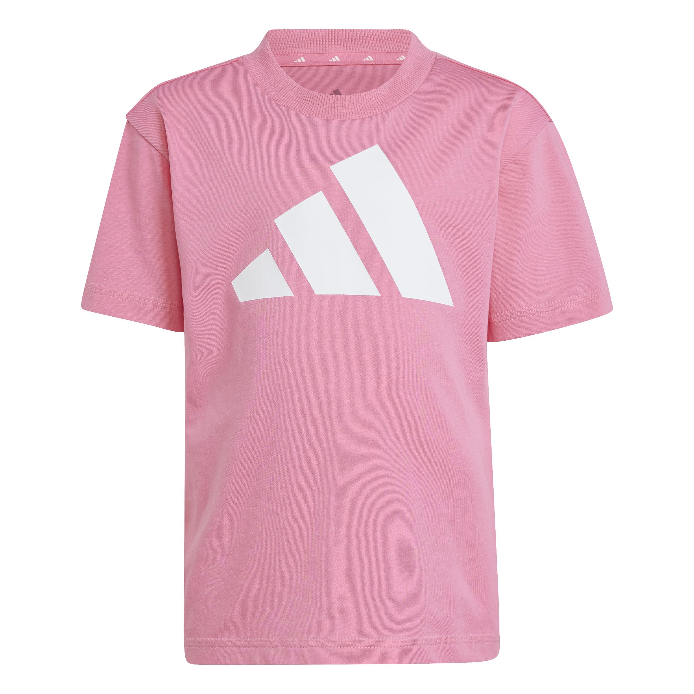adidas Unisex Kids Essentials Big Logo T-Shirt, PNKFUS/White, 5-6 Years