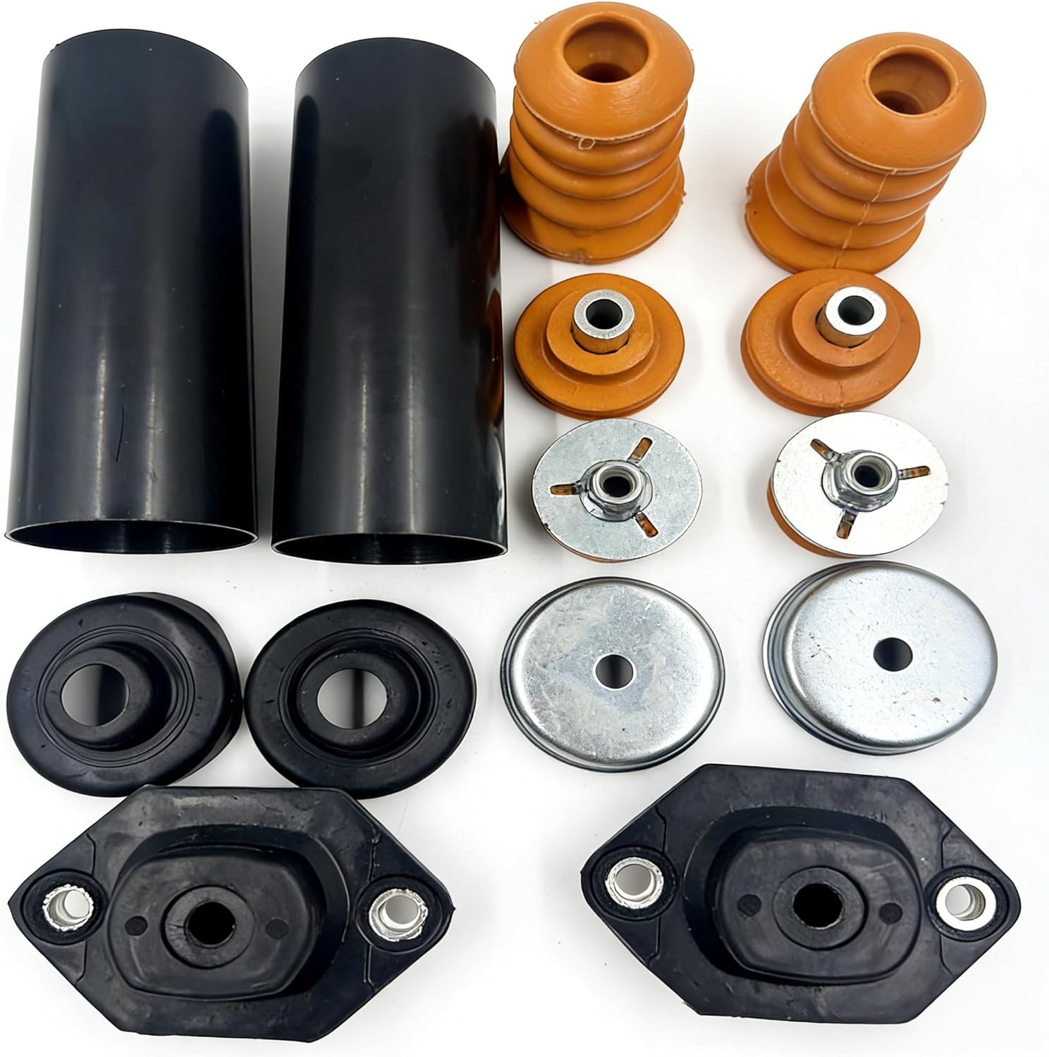 Rear Shock Mount Kit Compatible with BMW E82 E87 E88 E90 E92 128i 135i 323i 325xi 328i 328xi 330i 335i 335d, Includes Bump Stops, Dust Boots, Sealing Grommets, 14 Pieces
