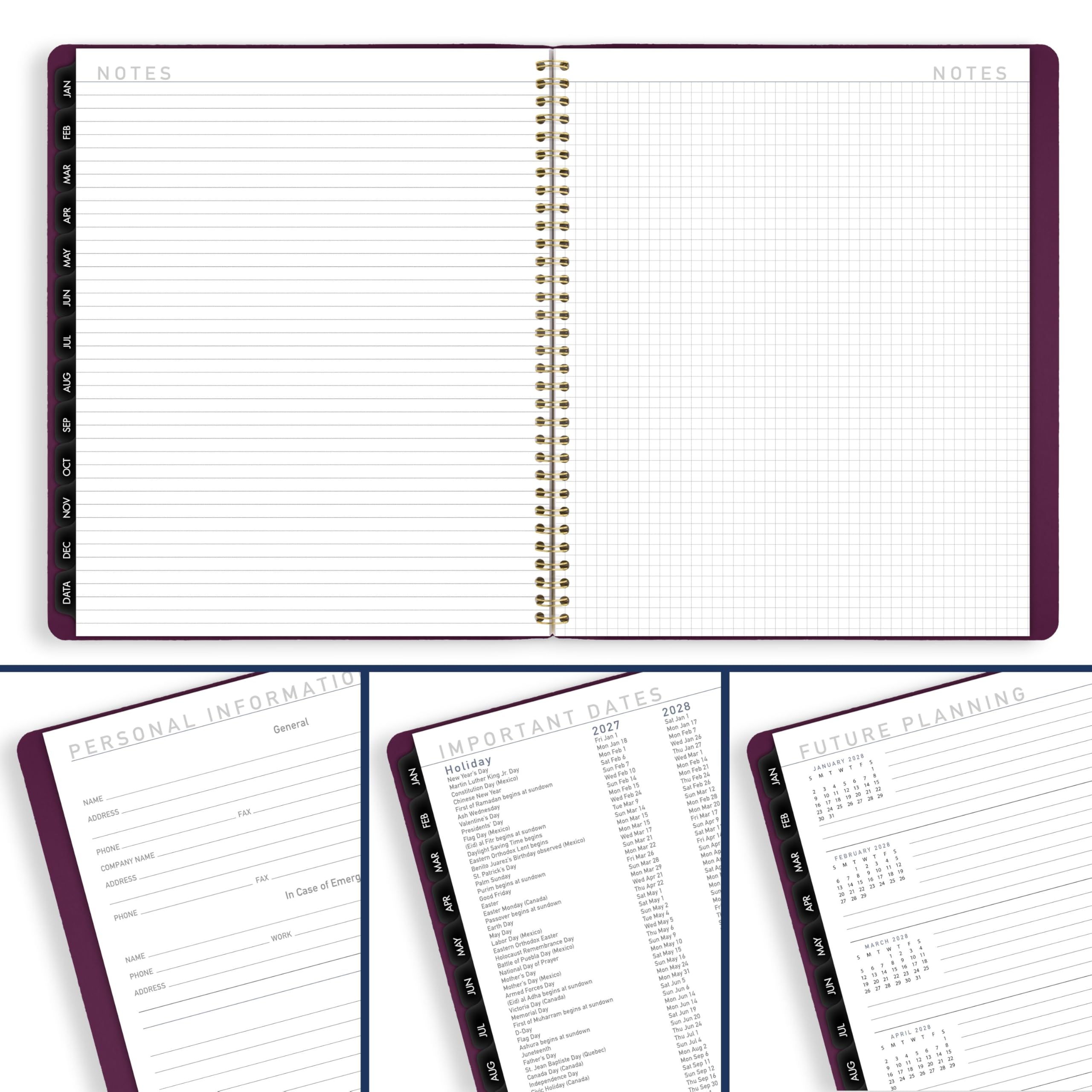 AT-A-GLANCE Agenda 2027, mensile, 22,9 x 27,9 cm, contemporaneo, viola (70250 x 1427)