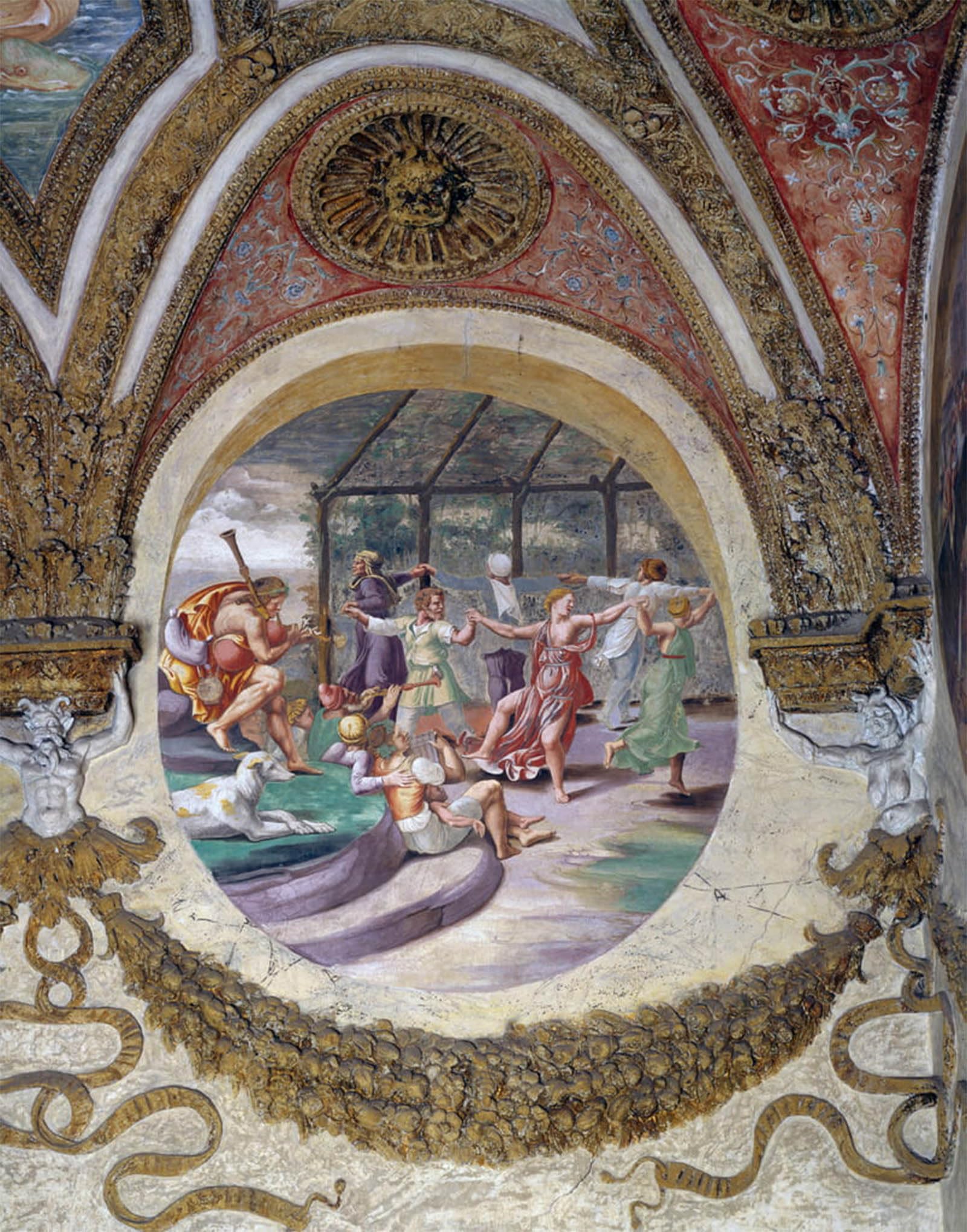 POSTERIIk Famous Modern Artwork Art Mural One of Frescoes From Chamber of Winds or of by Giulio Romano Oil Paintings Pictures for Home Decor 60x90cm