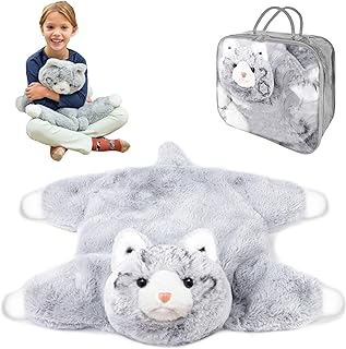 ODOXIA Weighted Lap Cat for Kids | Calming & Comforting | Weighted Lap Animal | Cat | Sensory Weighted Animals | Weighted Lap Blanket for Sensory Disorder | Carrying Bag Included | 5 Lbs