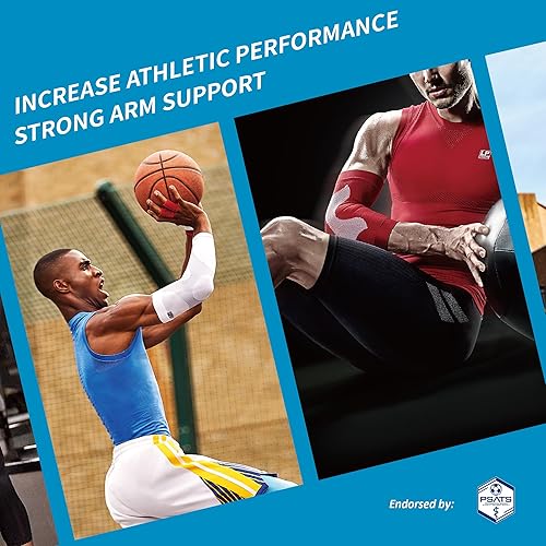 Miniatura 5 de LP SUPPORT 251Z - Manga de compresión para hombresmujeresjóvenes atletas, tendinitis, artritis, entrenamiento, fitness, baloncesto