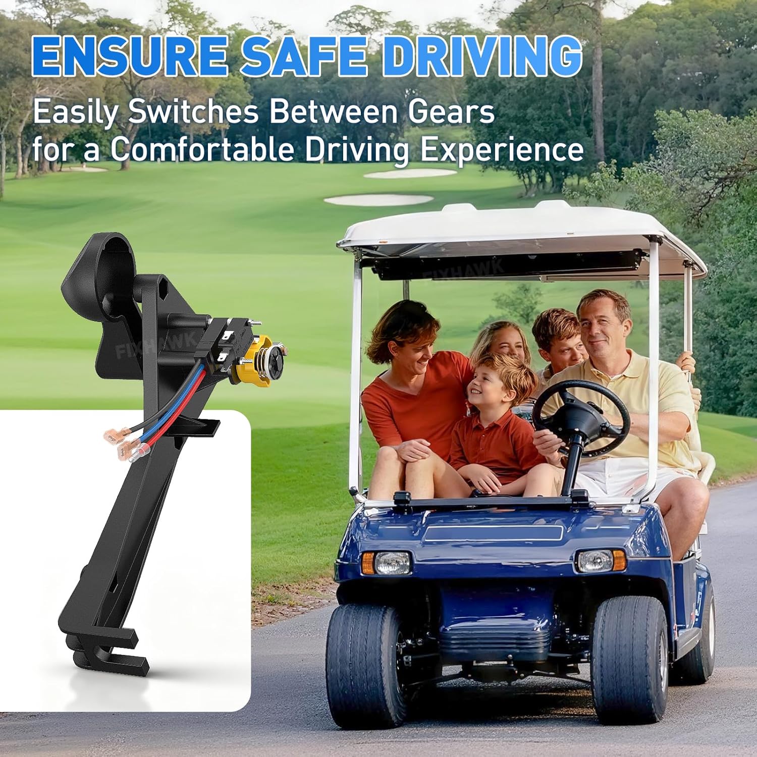 Club Car FNR Shifter Assembly, Golf Cart Forward and Reverse Shifter Fit for Gas Club Car DS 1992-up Golf Cart .Replace OEM#1016947 1012987 8233 8248