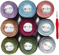 Vista 33 de golo 24 bolas hilo de ganchillo tamaño 10 hilo para tejer a mano hilo de ganchillo 10-24-1