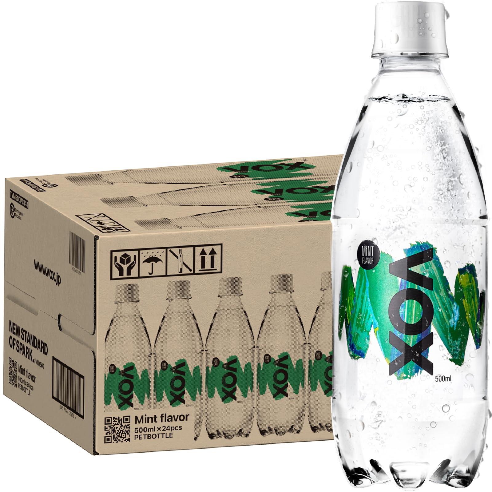 Amazon.co.jp: VOX(ヴォックス) 強炭酸水 ミントフレーバー 無糖 500ml