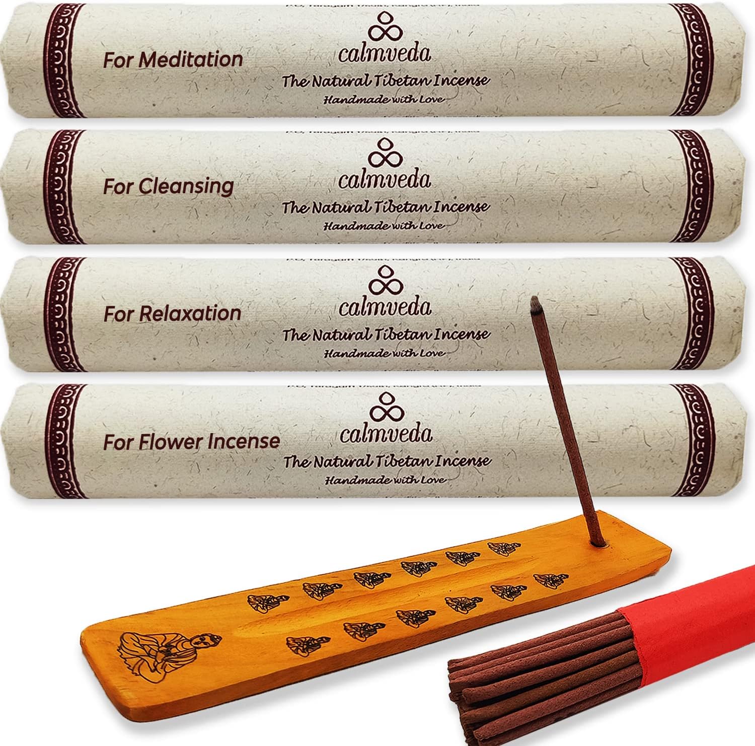 Tibetan Incense Sticks Variety Pack (128 Sticks, 4