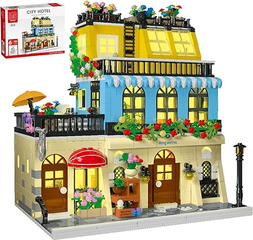 City Coffee Shop - Juego de bloques de construcción, 1443 piezas, kit de modelo de construcción modular de casa, juguetes de construcción de ciudad