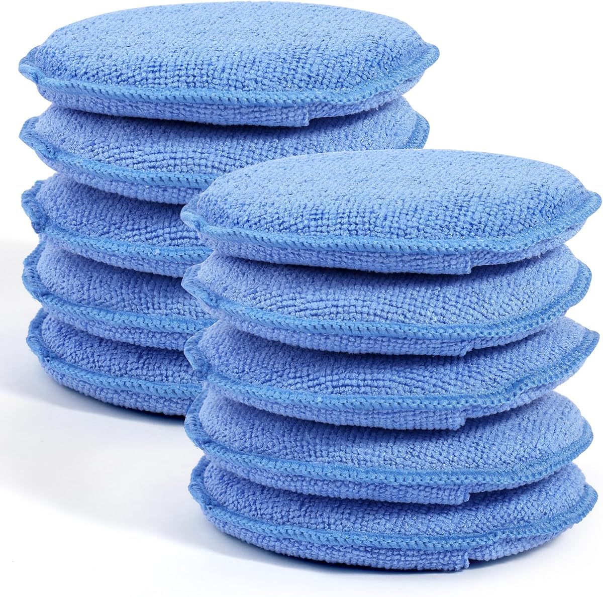 10 Pack Wax Applicator Pads Microfiber with Finger Pocket for Car Wax | Foam applicator pad with finger pocket, Scratch-free waxing for cars & household, Machine washable & reusable
