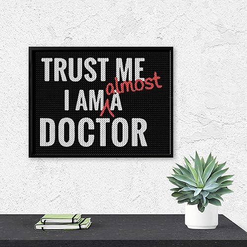 Miniatura 5 de Trust Me I'm Almost A Doctor Round Diamond Picture Kits for Adults Full Drill Wall Art Gift Home Decor