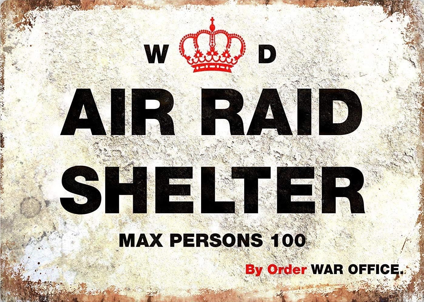 Tin Sign World War Poster GB WW2 WW1 Army Bunker Air Shelter Vintage Retro Man Cave Bar Pub Shed Novelty Gift Aluminium Metal Wall Décor