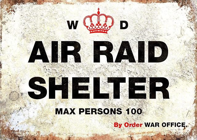 World War Poster GB WW2 WW1 Army Bunker Air Shelter Vintage Retro Man Cave Bar Pub Shed Novelty Gift Aluminium Metal Tin Wall Décor Sign