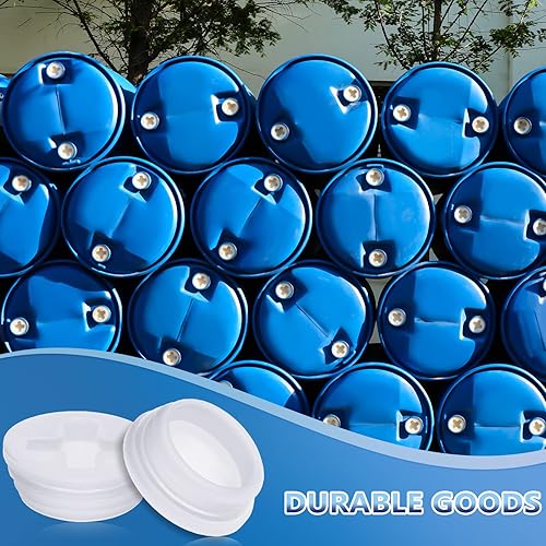 Miniatura 7 de Yulejo Bung Caps - Tapones de rosca fina y gruesa de 2 pulgadas con junta de polietileno, tapa de agujero para la mayoría de tambores de plástico de