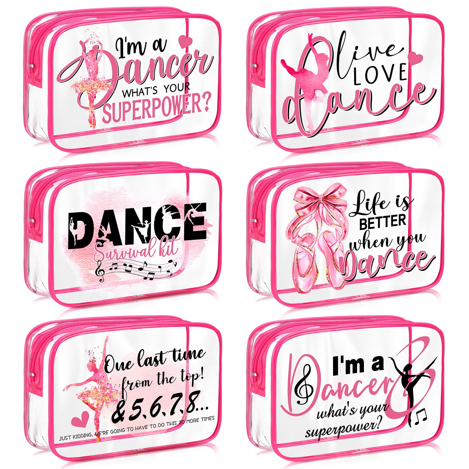 Cunno Makeup Bags Gifts for Women Teacher Beach Cruise Swim Nurse Dance Happy Graduation Gift Survival Kit Clear Cosmetic Bags PVC Waterproof Travel