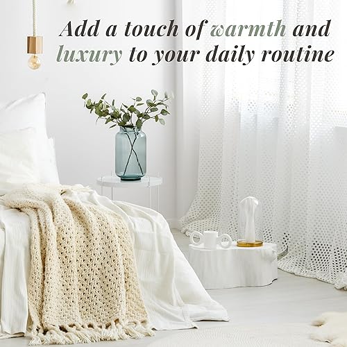 Miniatura 7 de Zadro Calentador de toallas para encimera, blanco/roble