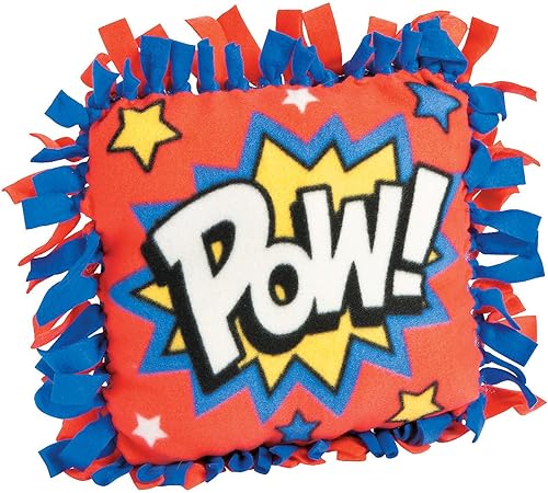 Kit de manualidades de almohada de forro polar de superhéroe, hace 6 unidades, manualidades para niños y actividades divertidas en el hogar