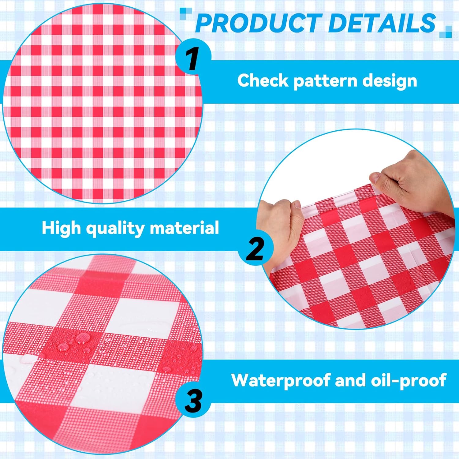 VAIPI 12 Pack Spring Buffalo Plastic Tablecloths Easter Gingham Disposable Table Cloths Pastel Plaid Rectangle Party Table Covers for Party Decoration Holiday Dining Picnic, 108 x 54 Inch
