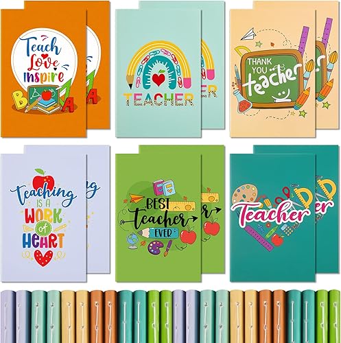 24 cuadernos de agradecimiento al profesor, regalo para profesores, blocs de notas inspiradores a granel, regalo de Navidad, suministros de oficina