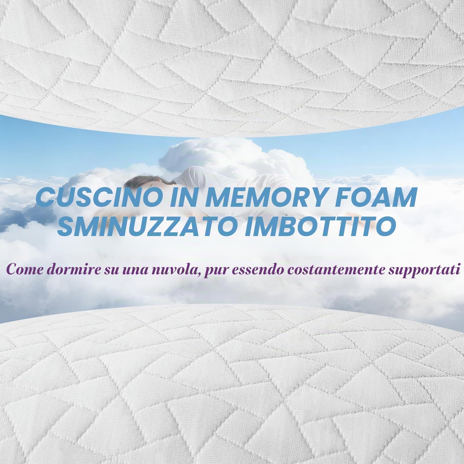 Altezza Regolabile Refrigerante Cuscino Memory Foam 51x76cm (Set da 2) | Cuscini Letto per un Supporto Perfetto, Qualunque Sia la Tua Posizione di Sonno – Federa in Morbido, Rimovibile e Lavabile