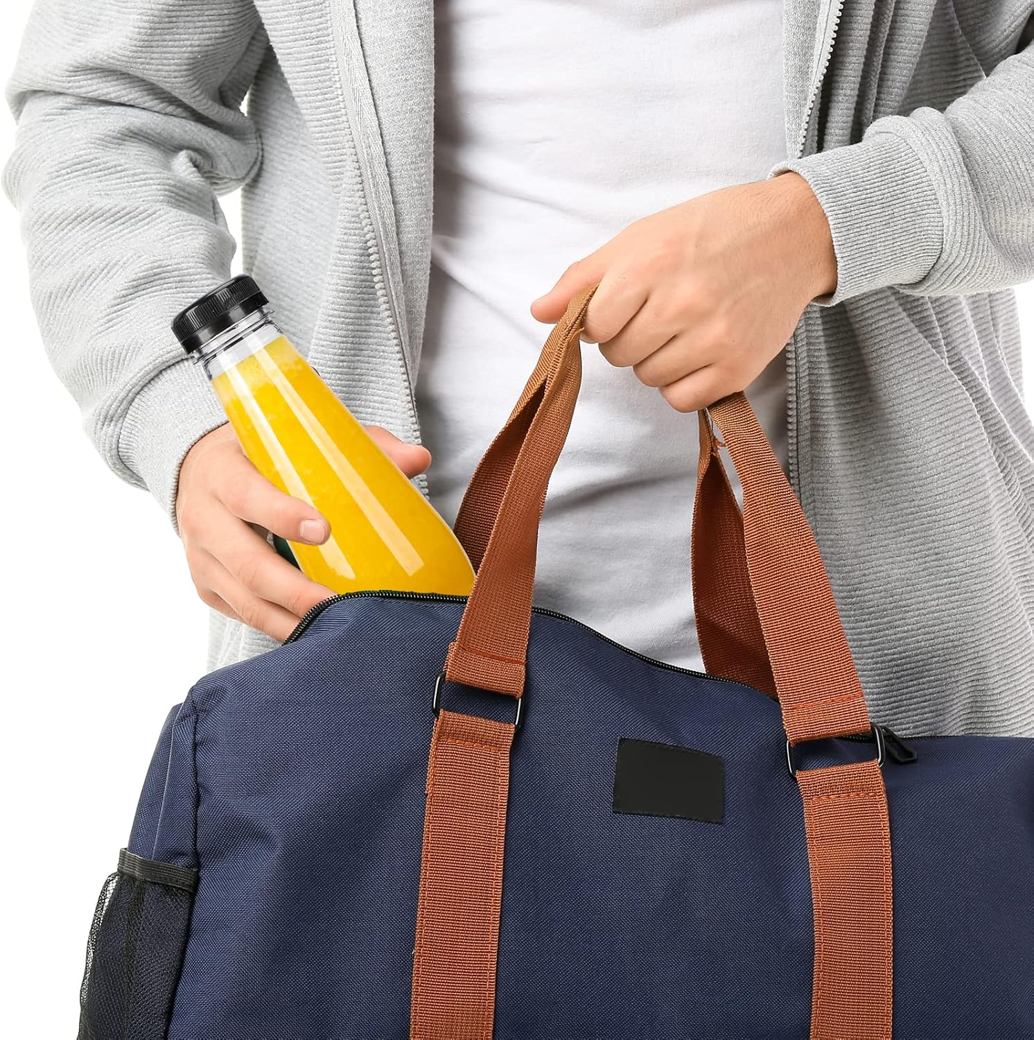 Moretoes 40pcs 12oz Juice Bottles, Empty Plastic Juicing Bottles with Caps, Cone Reusable Clear Bulk Beverage Containers for Juicing, Drinking, Milkshake, Tea and Other Beverages