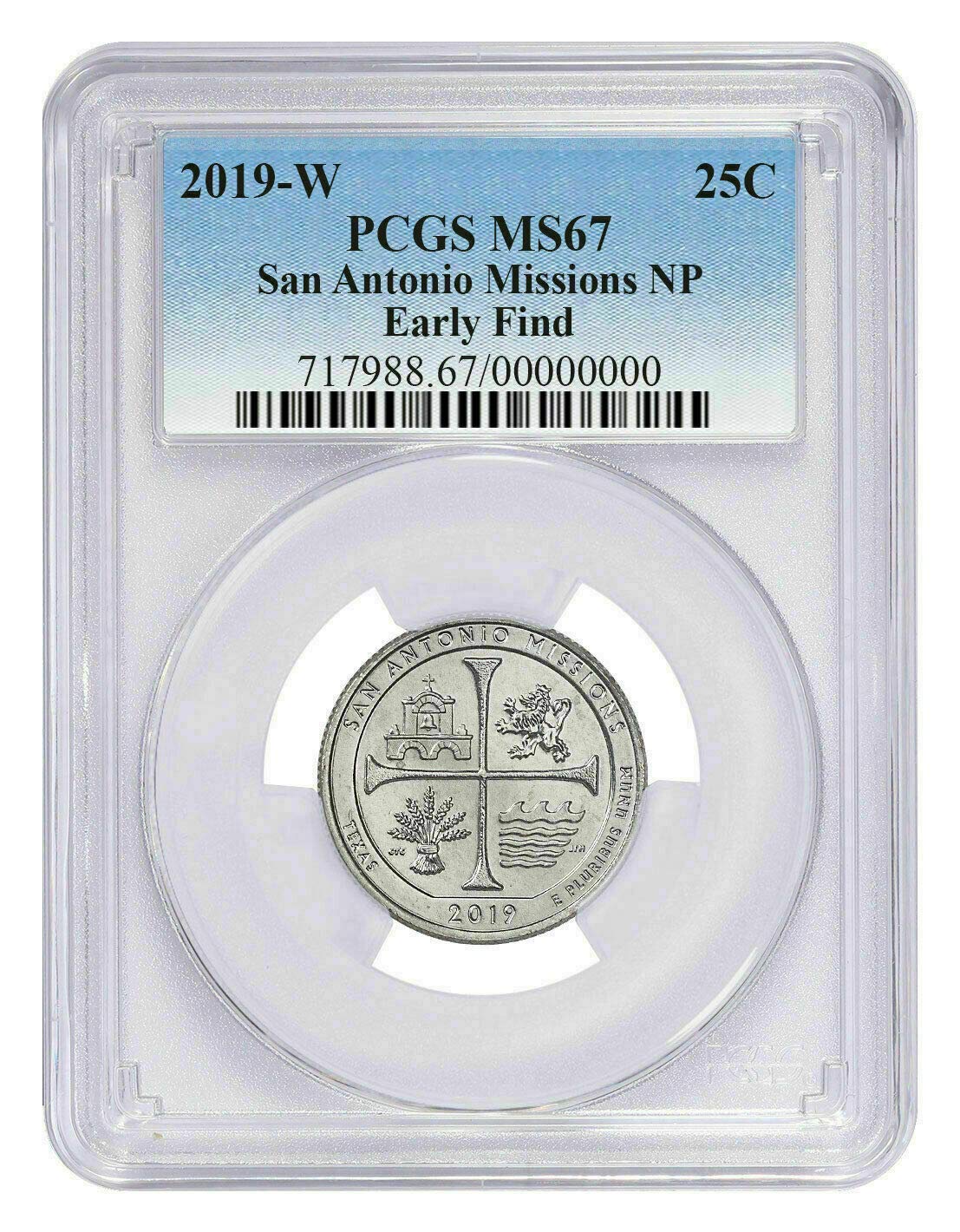 2019 W W Mint W Mint Mark Early Find Quarter Quarter MS-67 PCGS MS