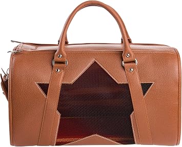 Pet Carrier Dog Cat Puppies Carrier Pet TSA Airline Approved Luxury Faux Leather Carrier Breathable Gift Box Collapsible Travel