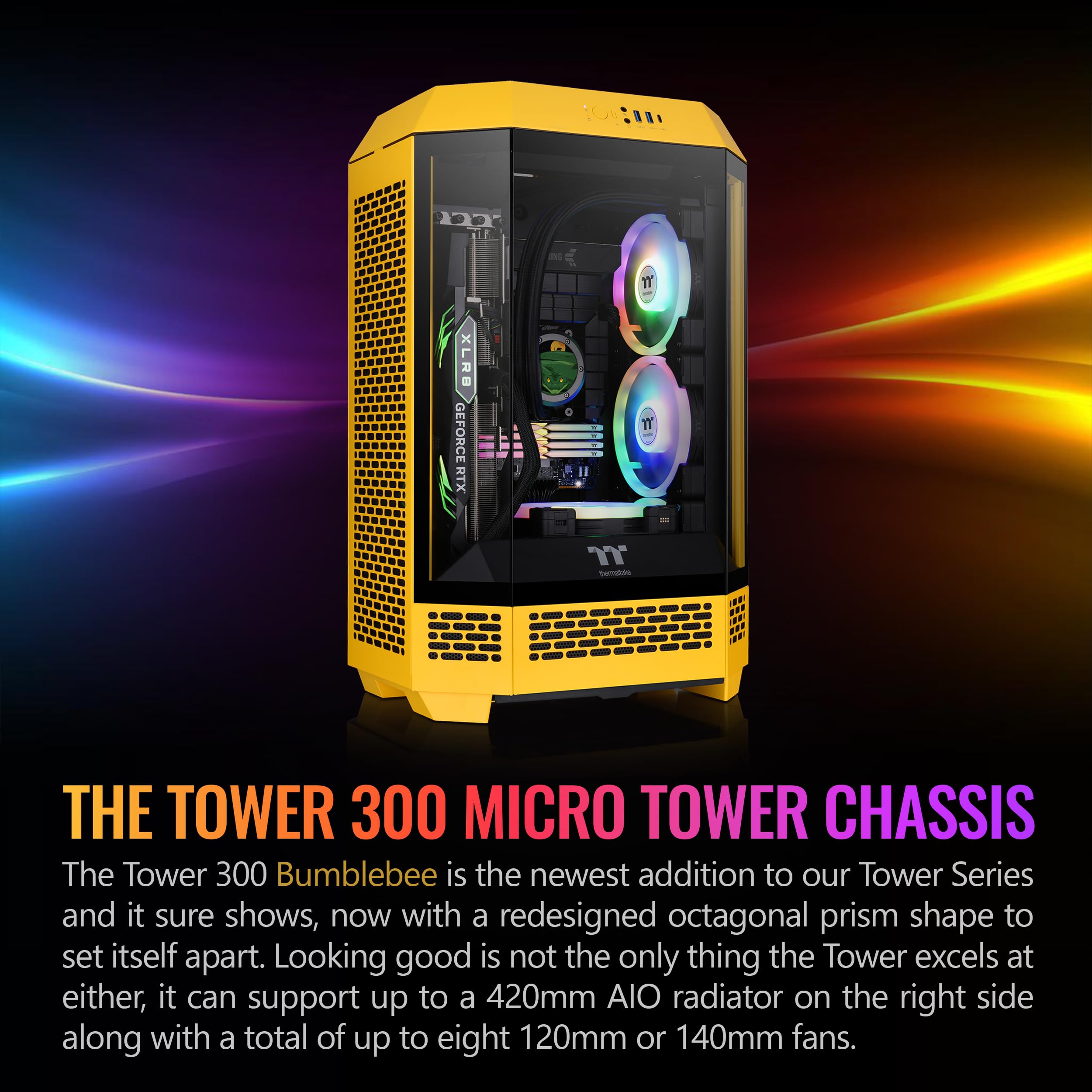 Thermaltake The Tower 300 140mmファン×2 Amazon.com: Thermaltake Tower 300 Snow Micro-ATX Case