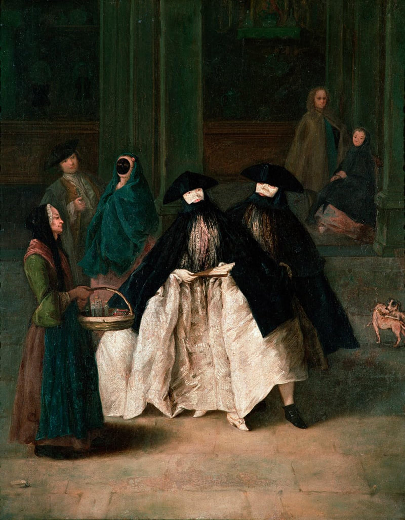 SERENDIPITP Vintage Picture Print on Canvas Wall Art Poster the Perfume Vendor by Pietro Longhi Artwork Print Poster for Wall Decor 60x90cm