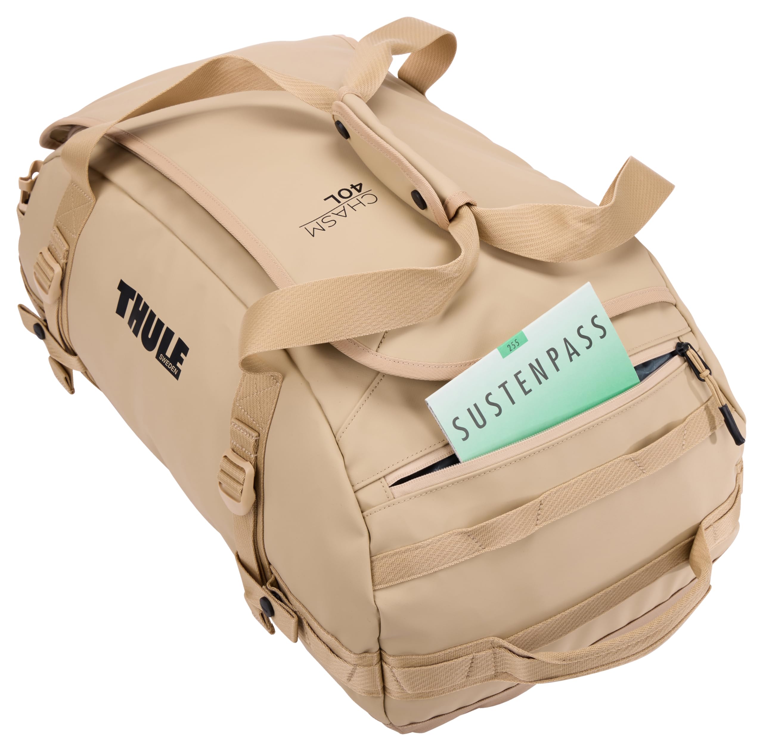 Thule Chasm Torba podróżna 40 l, materiały odporne na warunki atmosferyczne, łatwe pakowanie, przekształca się w plecak, kieszenie wewnętrzne, gotowa do podróży