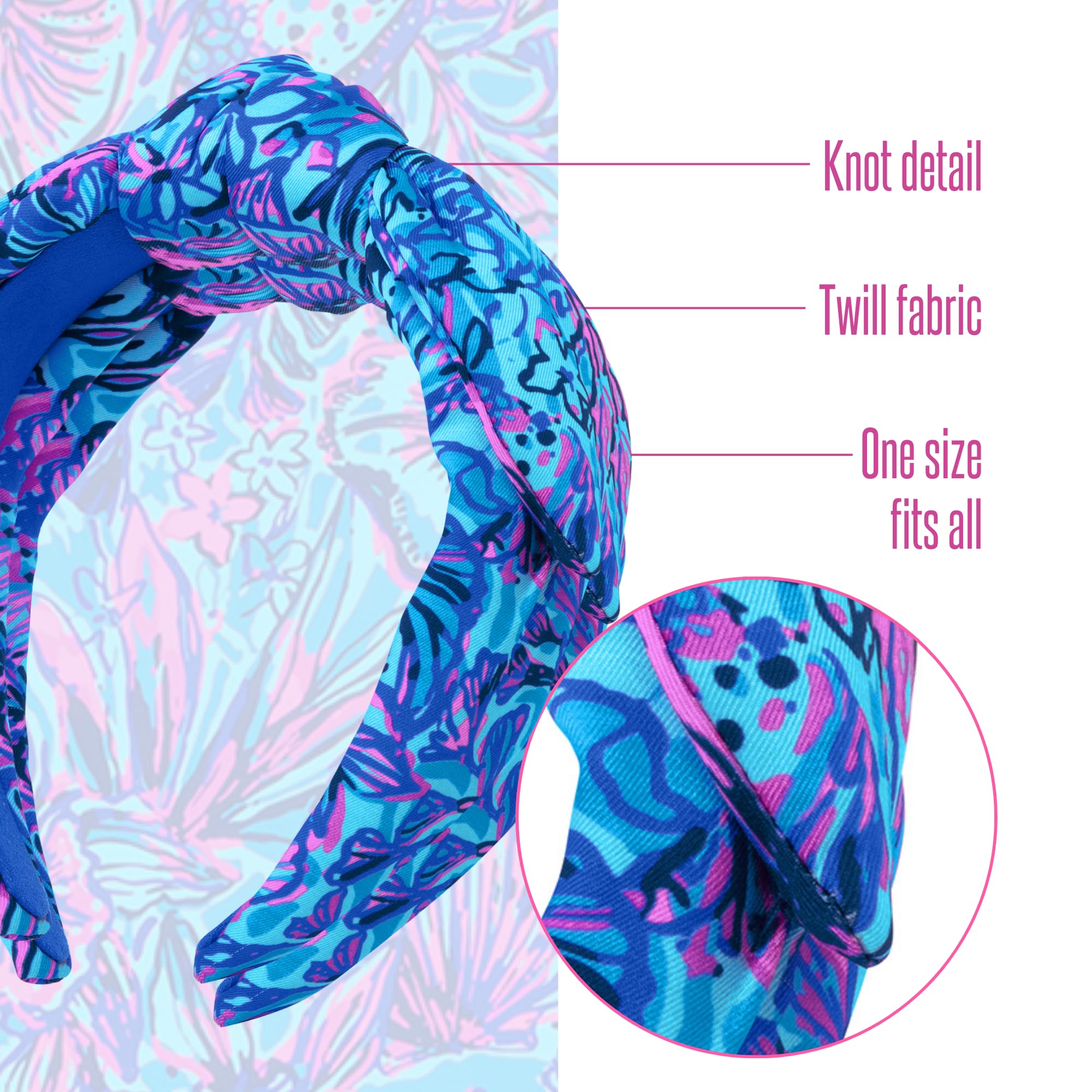 Amazon.com : Lilly Pulitzer Blue Top Knot Headband for Women  display picture 2