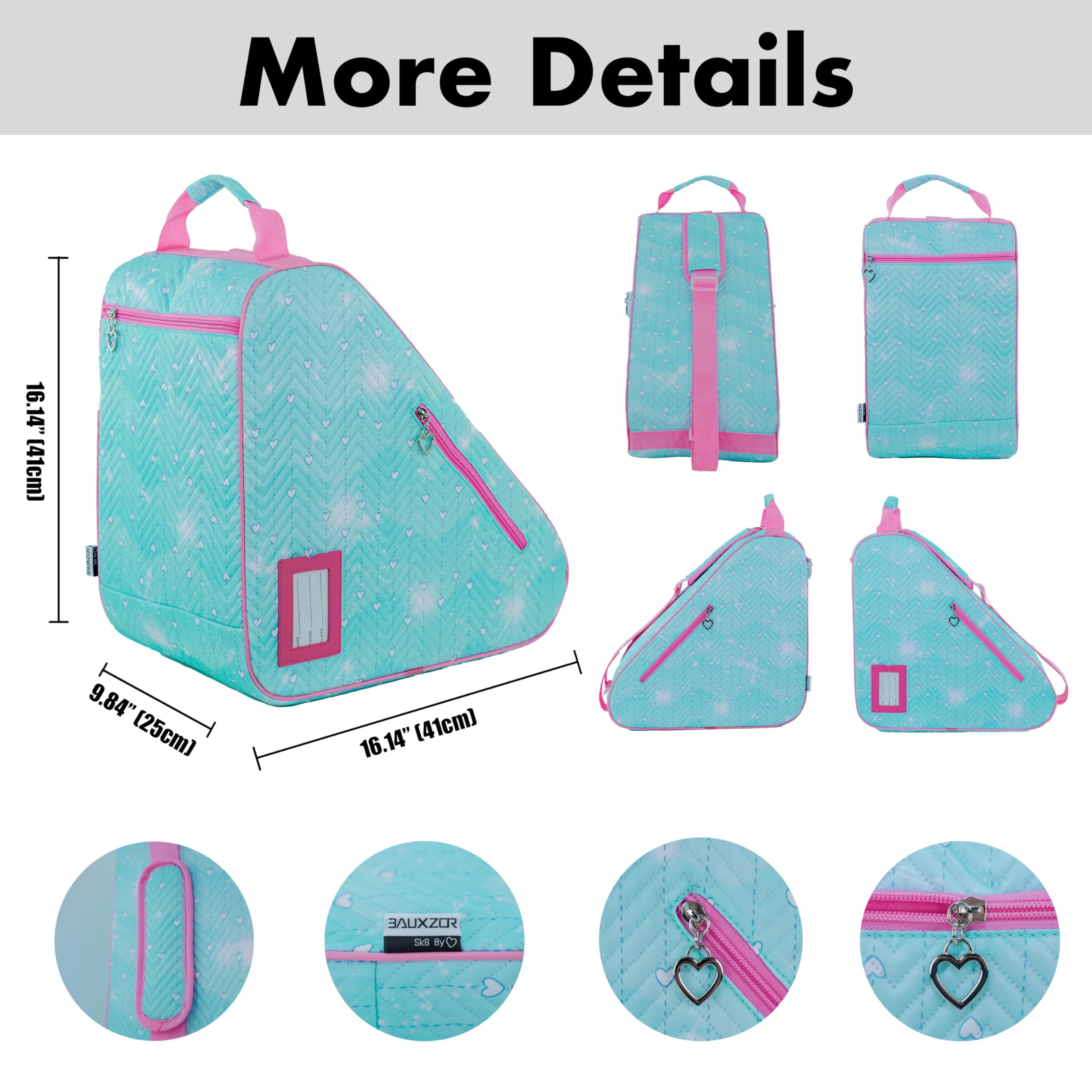 Skate Bags for Roller Skates, Ice Skates, Quad Skates, Inline Skates, Rollerblades, Figure Skates, Skate Accessories for Kids and Adults