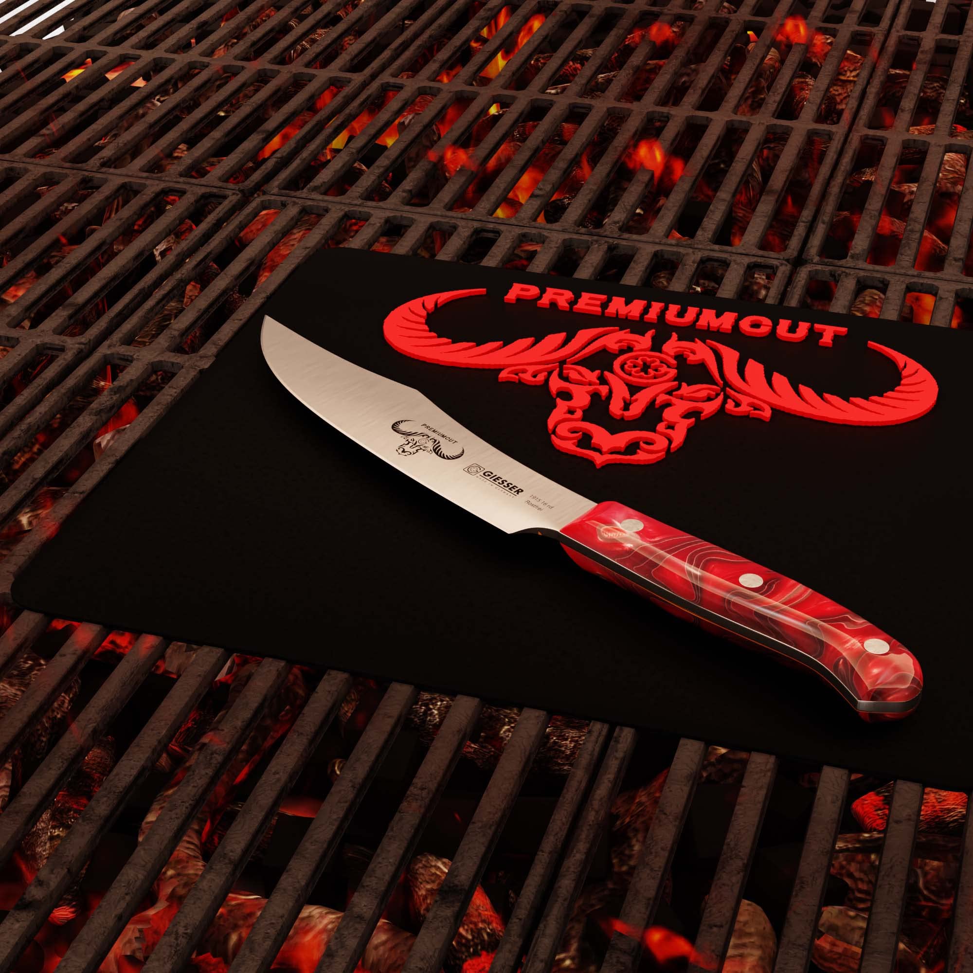 GIESSER Coltello Veggie No 1 16 Cm - PremiumCut Red Diamond - Made In Germany