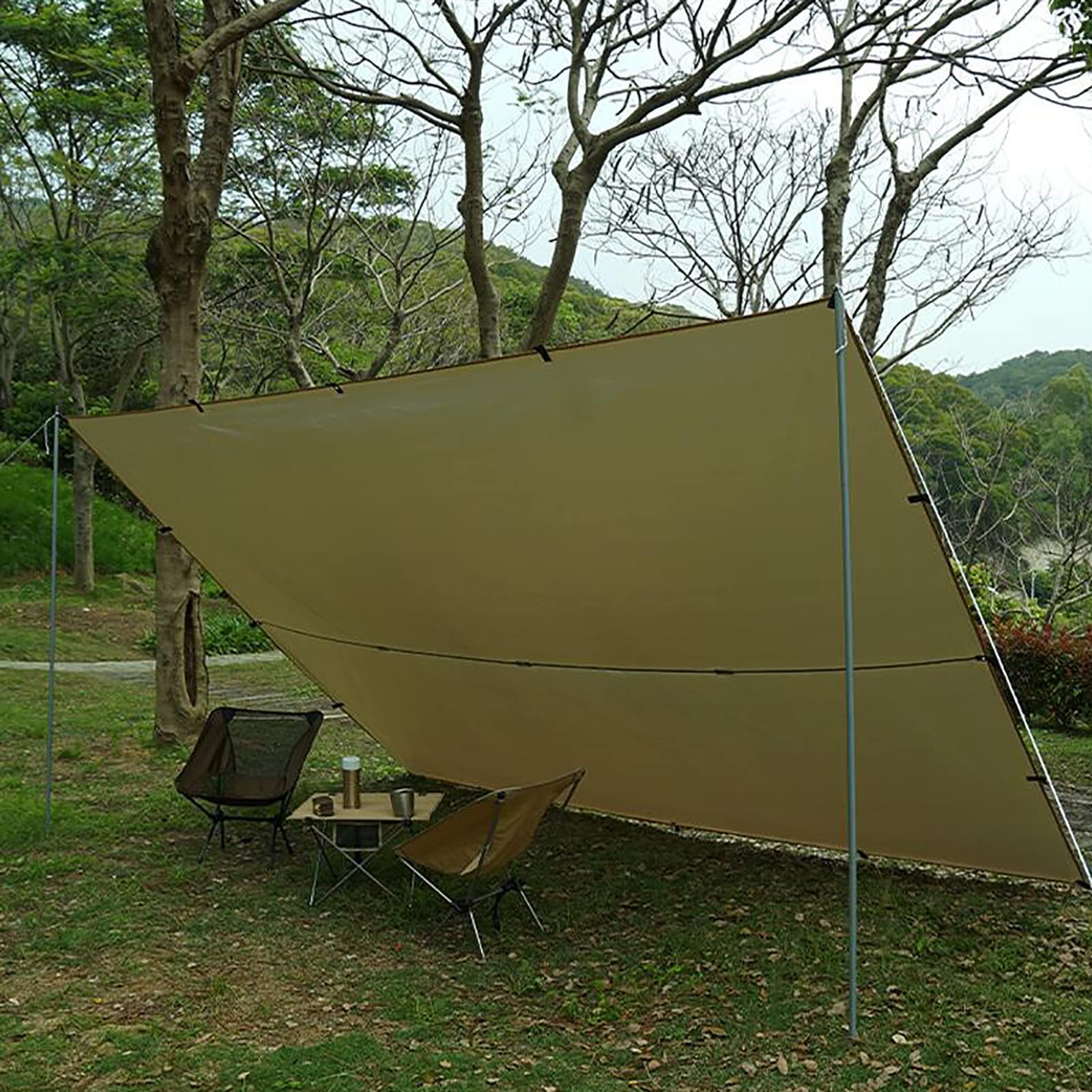 【4点セット】TARP to TARP WANTKEY CAMP Amazon.com: Waterproof Camping Tarp 4 x 4m, Camping Hammock