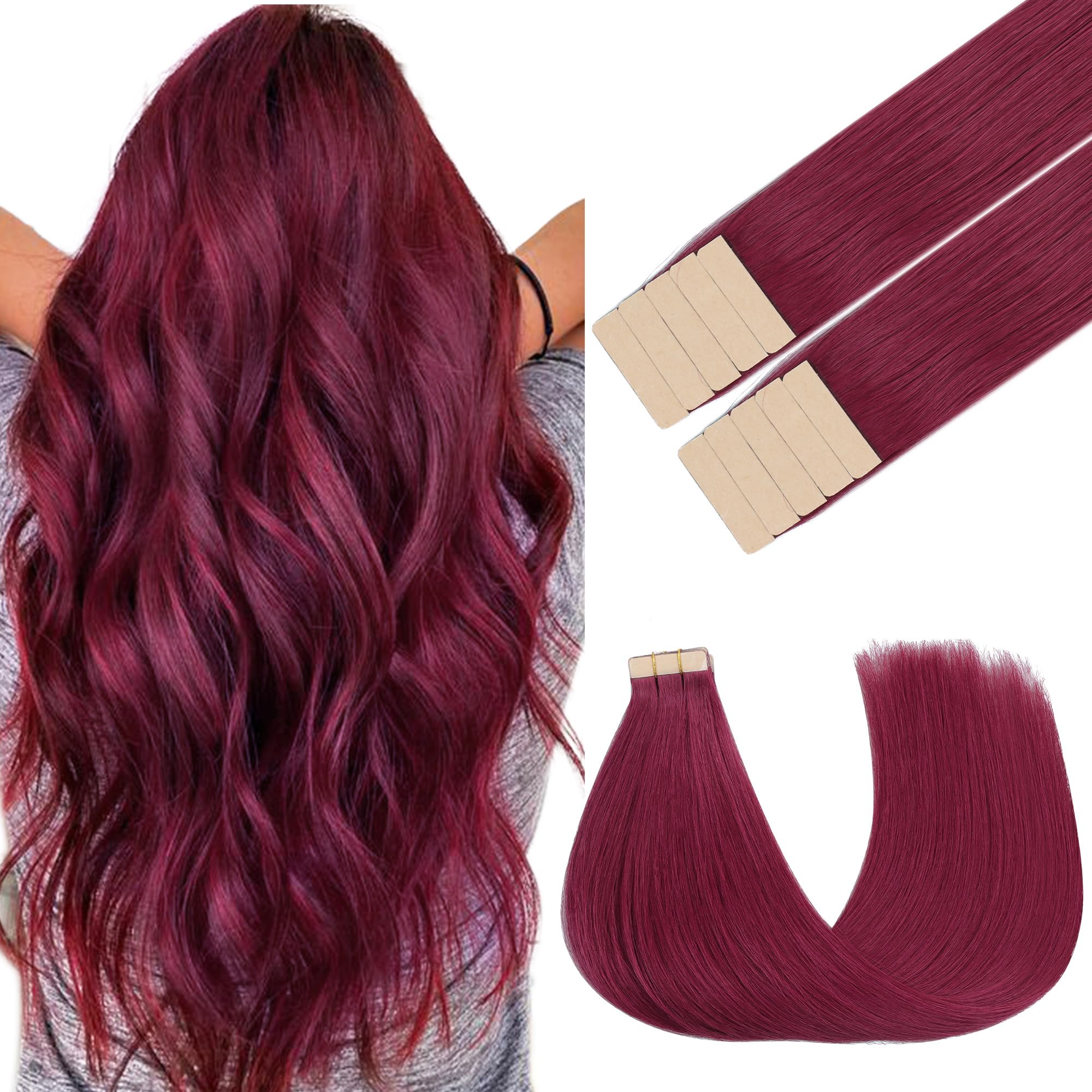 GOO GOO Tape in Extensions Echthaar, Tape Extensions Echthaar