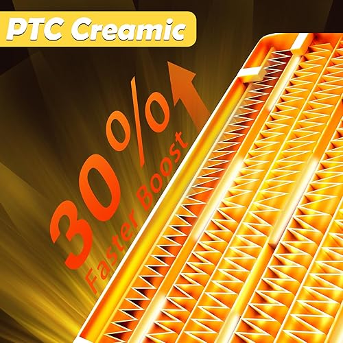 Miniatura 5 de Calentadores de exterior para patio, calentador de garaje portátil de 1500 W con protección contra sobrecalentamiento y calentamiento rápido 3S,