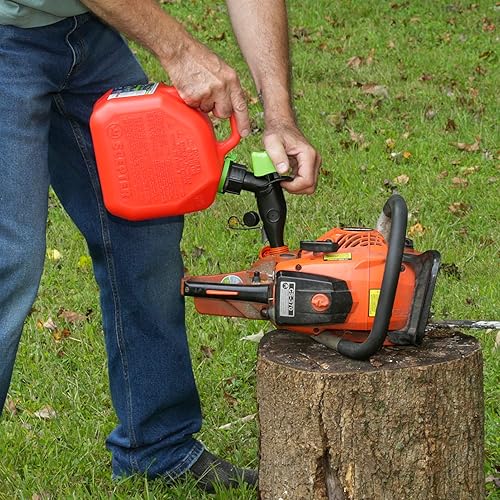 Miniatura 5 de Scepter FR1G152 Contenedor de combustible con boquilla de control inteligente a prueba de derrames con embudo adicional, lata de gas roja, 1 galón