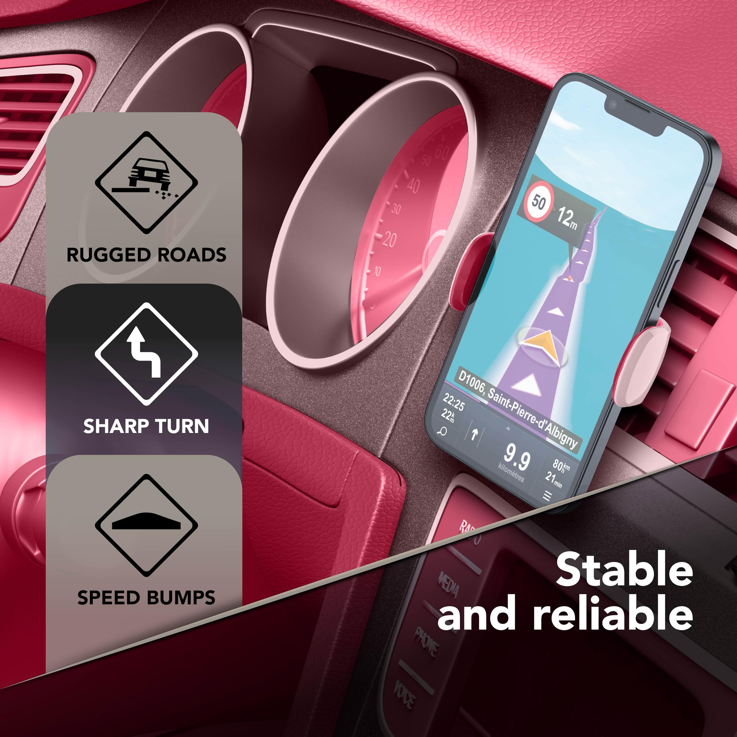 cellularline | Car Holder - Universal | Supporto Smartphone da Auto per Alette di Aerazione - Universale per Tutti i Cellulari - Rotazione a 360 cellularline | Car Holder - Universal | Supporto Smartphone da Auto per Alette di Aerazione - Universale per Tutti i Cellulari - Rotazione a 360