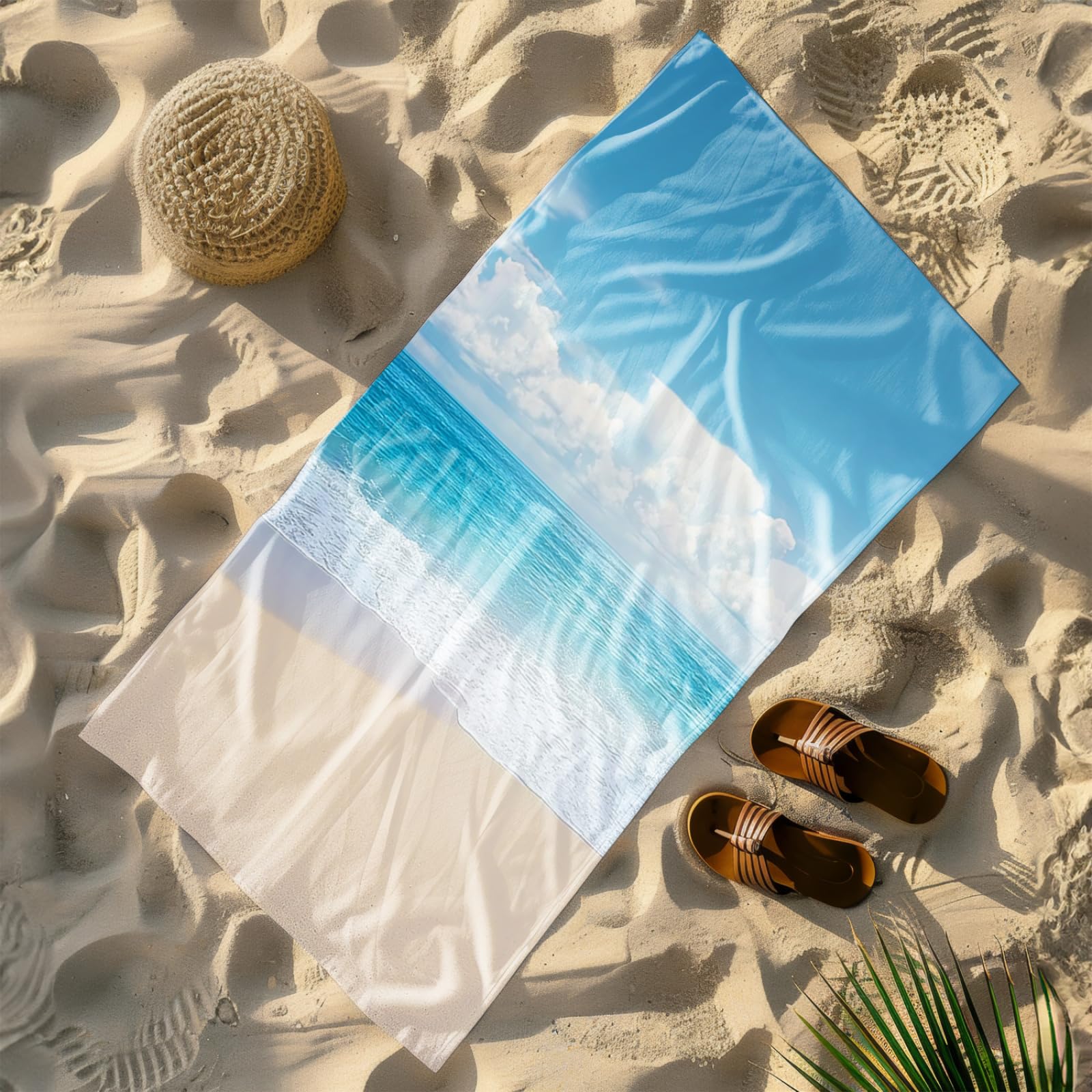 Tapis de Plage XXL Anti Sable Plage Sable Jaune Serviette Piscine Adulte,Natte De Plage Pliable, Voyage Accessoires De Plage Camping,Serviette de Bain Personnalisée