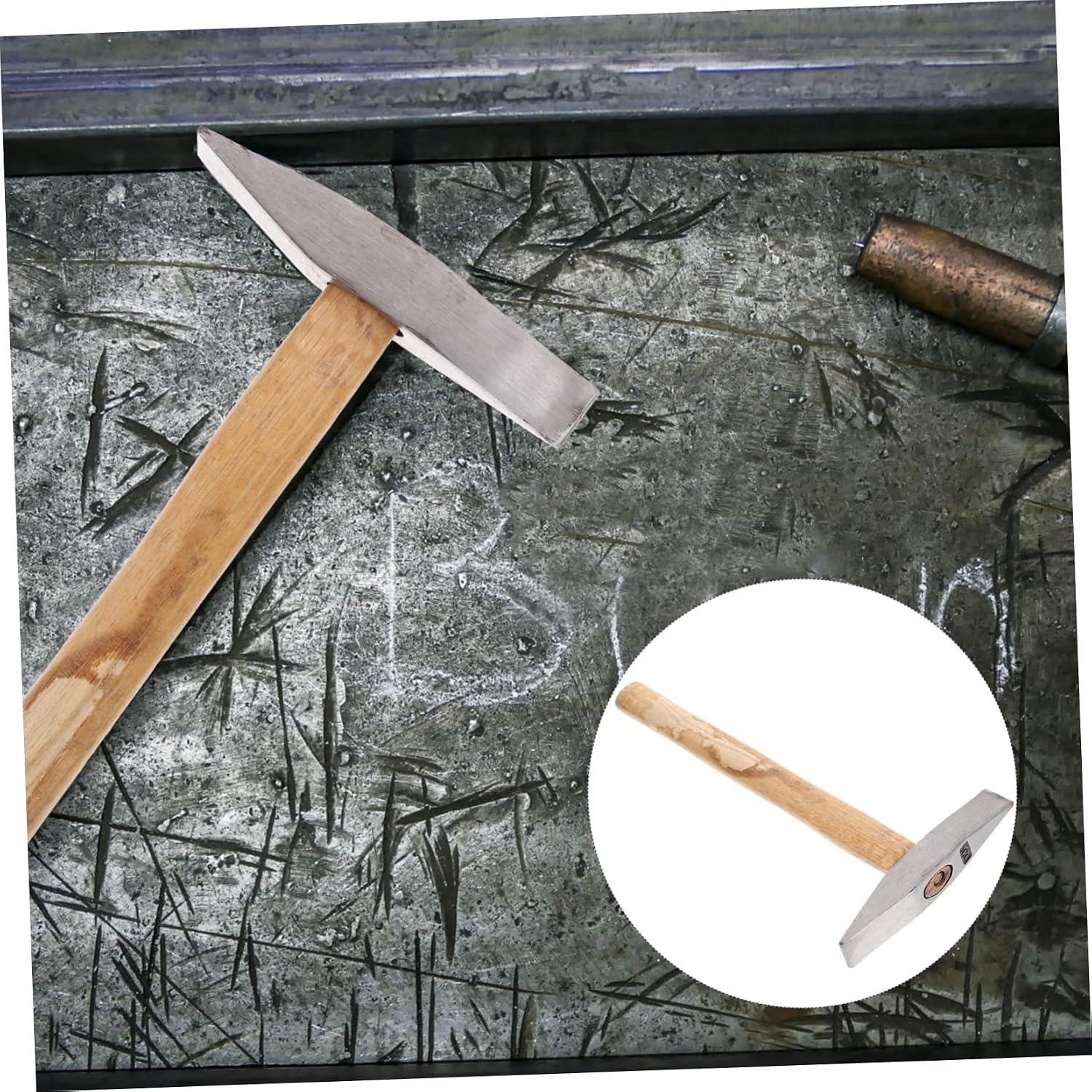 Blacksmithing Hammer Wooden Handle Home Welding Hammer for Removing Repairing