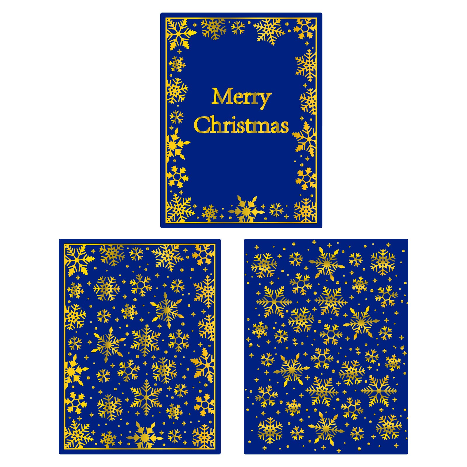 GLOBLELAND Weihnachtsrand Hintergrund Hot Foil Plate zur Herstellung von Kartendekoration Schneeflocken-Rand Hot Foil Paper Plate für Scrapbooking Metall-Hot Foil Plate für Fotoalbum