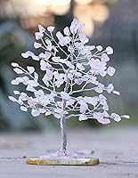 Vista 38 de Rose Quartz Gemstone Tree of LifeNatural Reiki Crystals Gemstone Chakra Tree for Positive Energy, Geode Agate Slice Base, Feng Shui Decor, Good