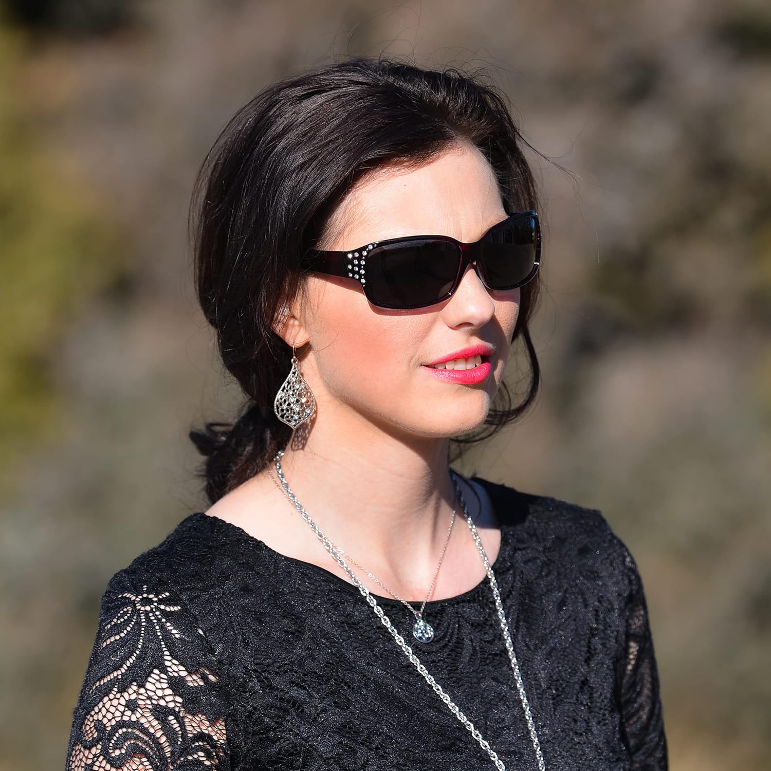 Polarized Sunglasses for Women - Premium Fashion Sunglasses - HZ Series Diamante Womens Designer Sunglasses - Image 9