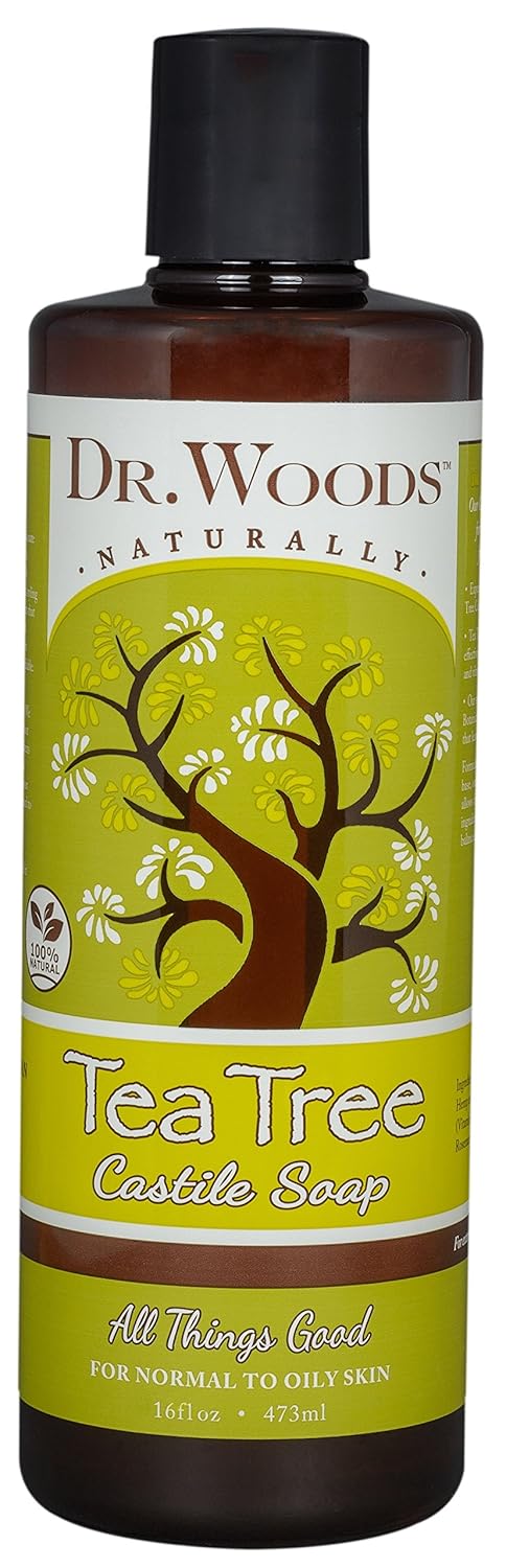 Dr. Woods Tea Tree Liquid Castile Soap - Natural Castile Soap with Organic Shea Butter for Body, Hands, and Face, for Men and Women - 16 Fl Oz, Pack of 2 - Image 2