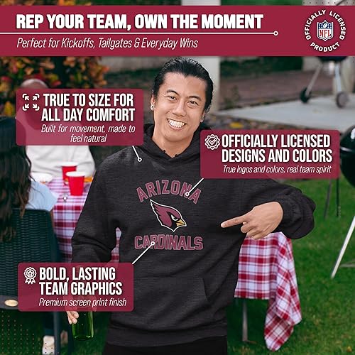 Miniatura 383 de Team Fan Apparel - Sudadera con capucha para adultos de NFL Gameday, mezcla de algodón y vellón de poliéster, abrígate y representa a tu